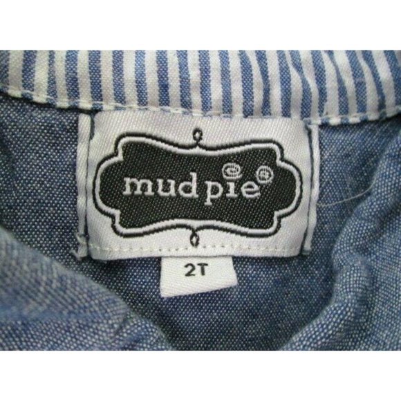 Mud Pie short sleeve button front shirt SIZE 2T - Picture 2 of 2